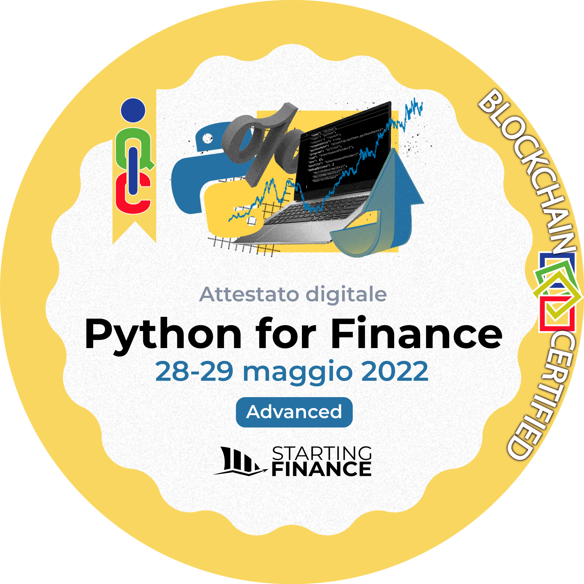 Masterclass Python for Finance | Advanced | Streaming | 28-29 maggio 2022